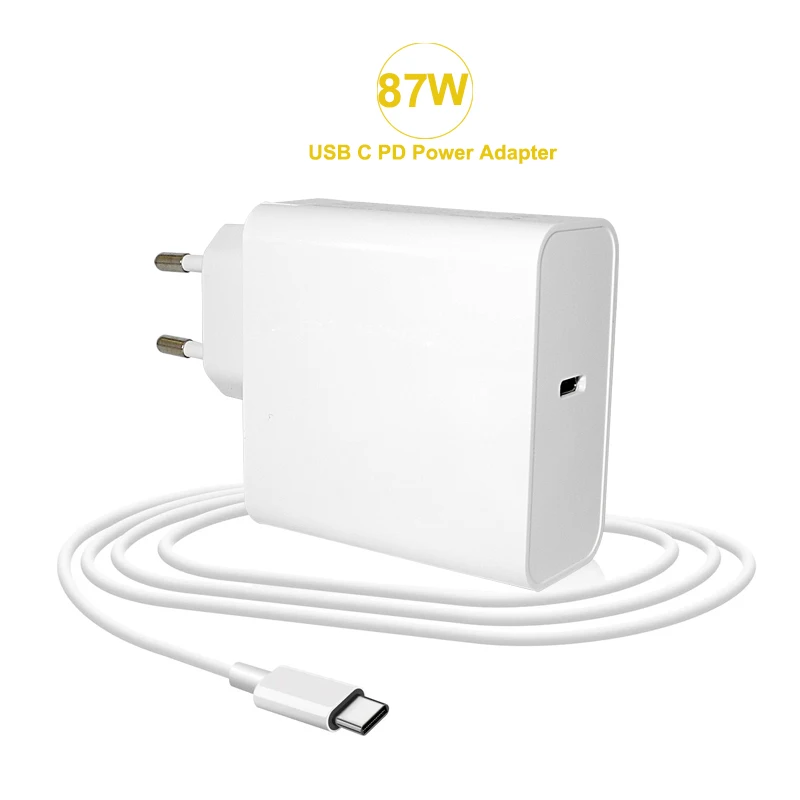 87 Вт 65 USB C PD адаптер питания 20 в 4 35 а 3 25 Type зарядное устройство для ноутбука Macbook Air