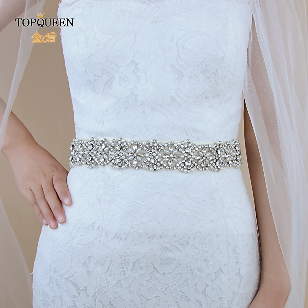 TOPQUEEN S04A свадебные ленты, большие размеры, пояс со стразами, широкий пояс невесты, стразы, бусины, пояс невесты, пояс невесты с бриллиантами