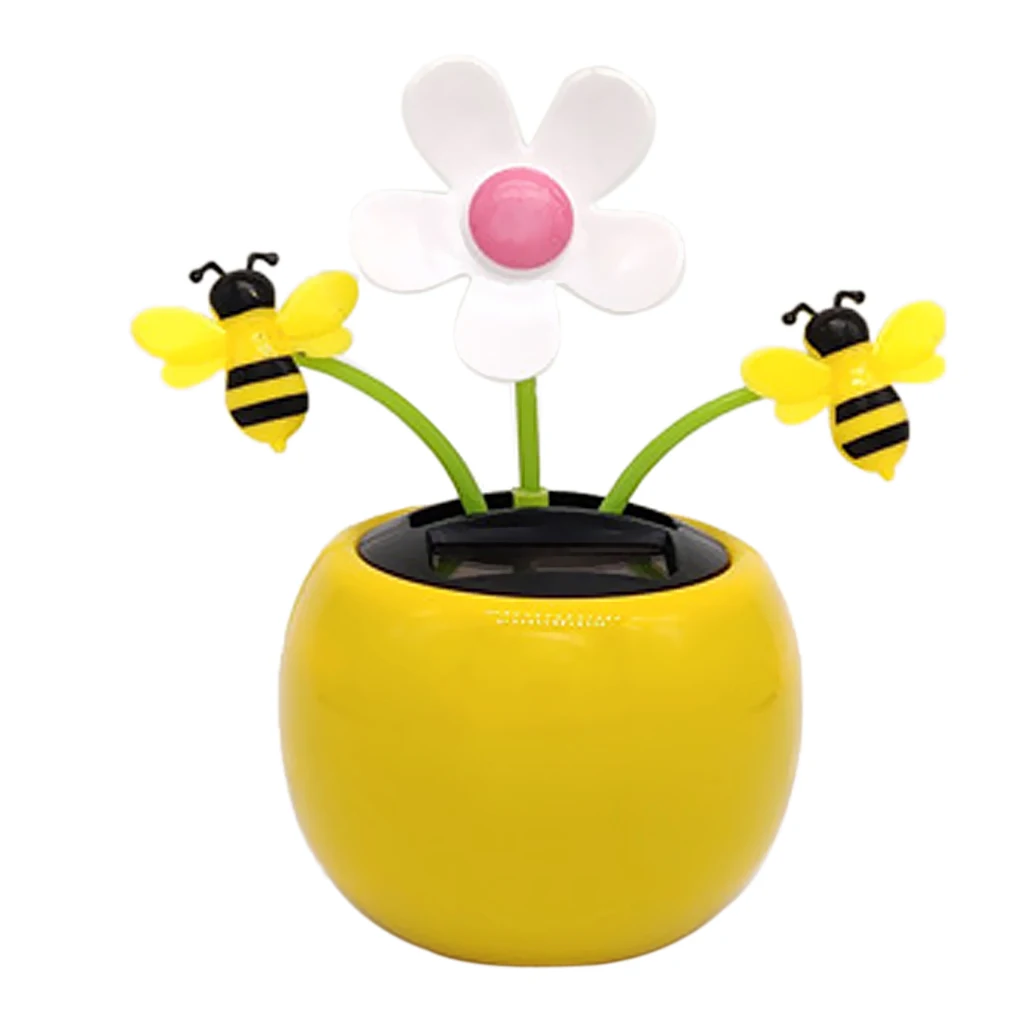 Solar Powered Bobblehead Solar Powered Dancing Flower Honeybee Bobble Toy Home Desk Decor