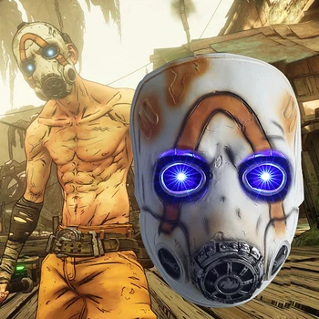 

2019 New Game Psycho Mask Cosplay Psycho Latex Face Mask Halloween Cosplay Props LED/No LED 2 Types Wholesale