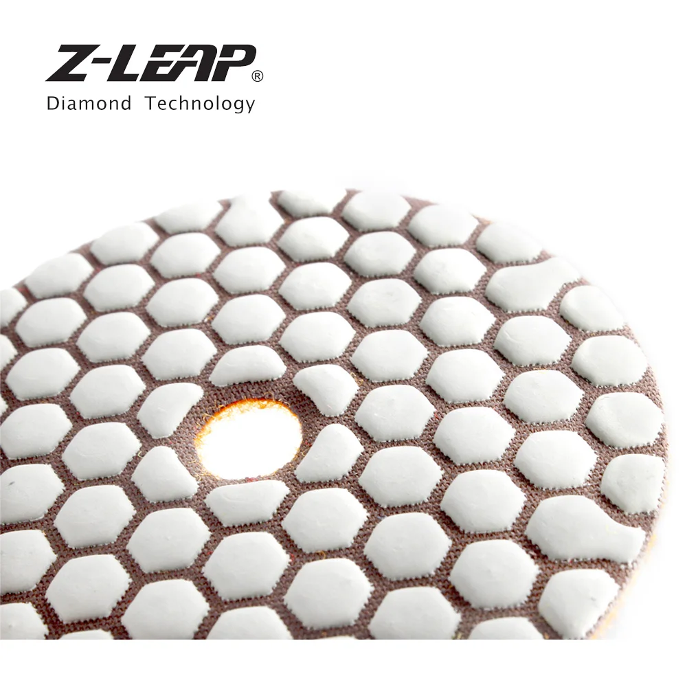 Z-LEAP, 6 шт., 4 дюйма, 100 мм, набор алмазных полировальных дисков, мраморный гранит, керамические полировочные колеса, гибкий сухой шлифовальный диск для угловой шлифовальной машины