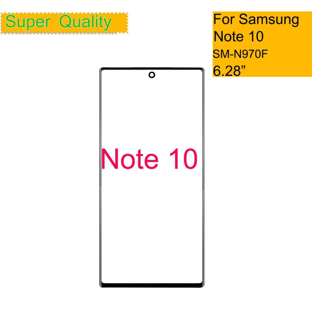 

10Pcs/lot For Samsung Note 10 N970F N970F N970DS N970U N970U1 N970W N9700 N970N Note10 LCD Front Touch Screen Glass Outer Lens