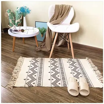 

29 Soft Tassel Home Carpets for Living Room Bedroom Decorate Home Carpet Floor Door Mat Nordic Cotton LinenArea Rug Mats