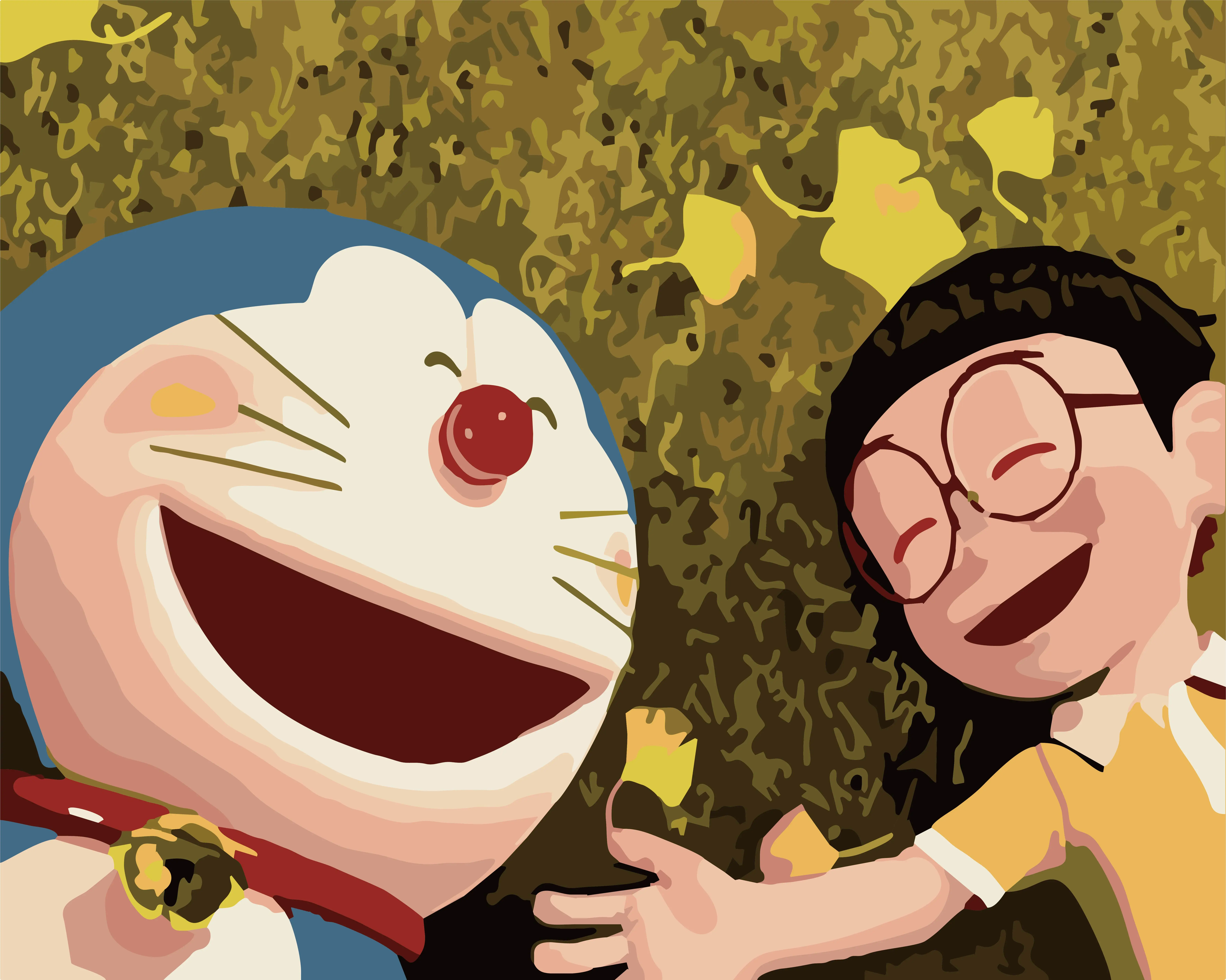 Balala DIY Doraemon Coortoon Современная живопись по номерам настенные художественные плакаты картины для гостиной Декор без рамы холст