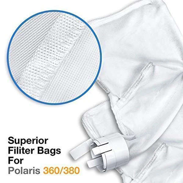 2pcs All Purpose Cleaning Bags Compatible for Polaris 360 380 Pool Cleaner Zipper Bag K888