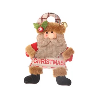 

Plush Doll With Gold Bell And Wood Sign Christmas Pendant Decorative Hanging Ornaments For Holiday Door Tree Decor Xmas Gifts