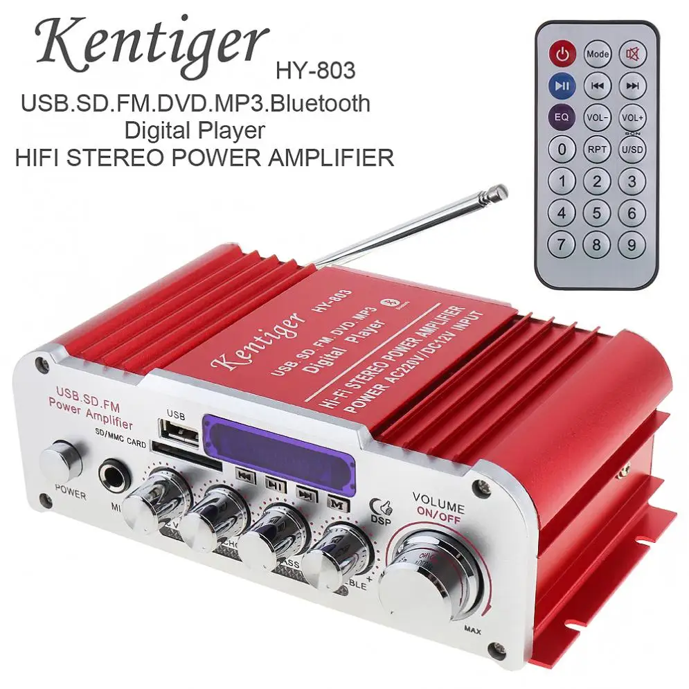 

Car Motorcycle Home amplifie digital car HI-FI stereo auto Bluetooth Audio Power Amplifier Radio MP3 palyer With remote control