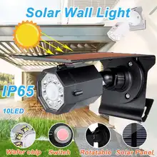 10 светодиодный имитирующий Солнечный свет камеры уличный датчик движения Ночной безопасности стены водонепроницаемый садовый светильник передней двери двора