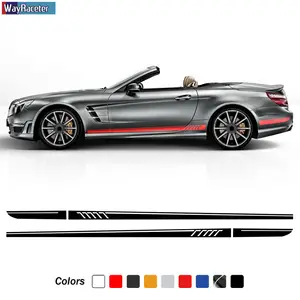 TANEND Car Body Side Sticker for Mercedes Benz C180 C200 C300 C63 Coupe C43  Car Stickers Line Decals Auto Accessories