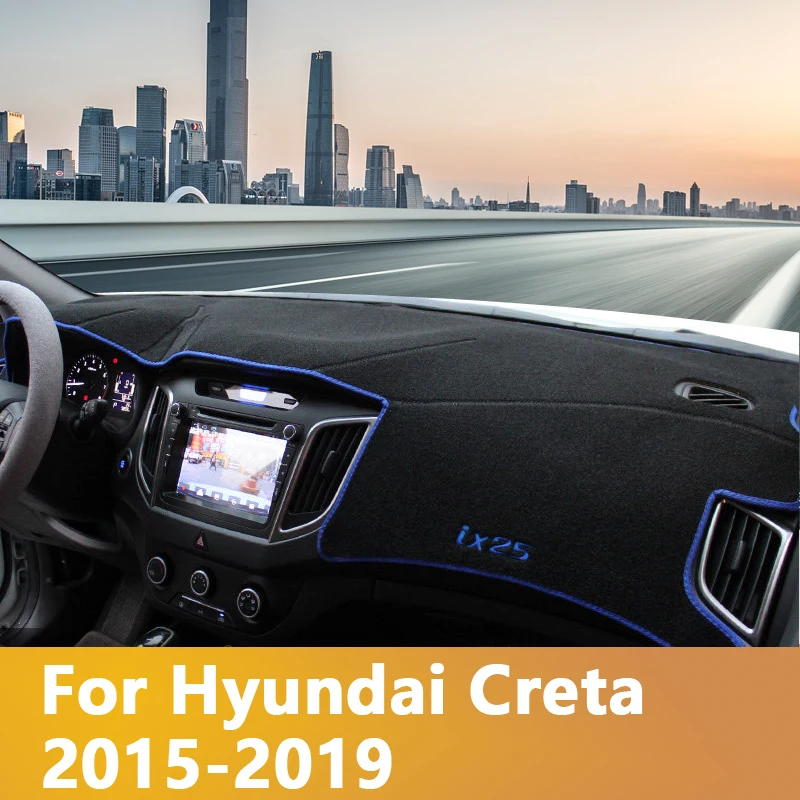Для hyundai Creta ix25- Приборная панель автомобиля Избегайте свет pad Инструмент платформа стол покрытие коврики ковры аксессуары