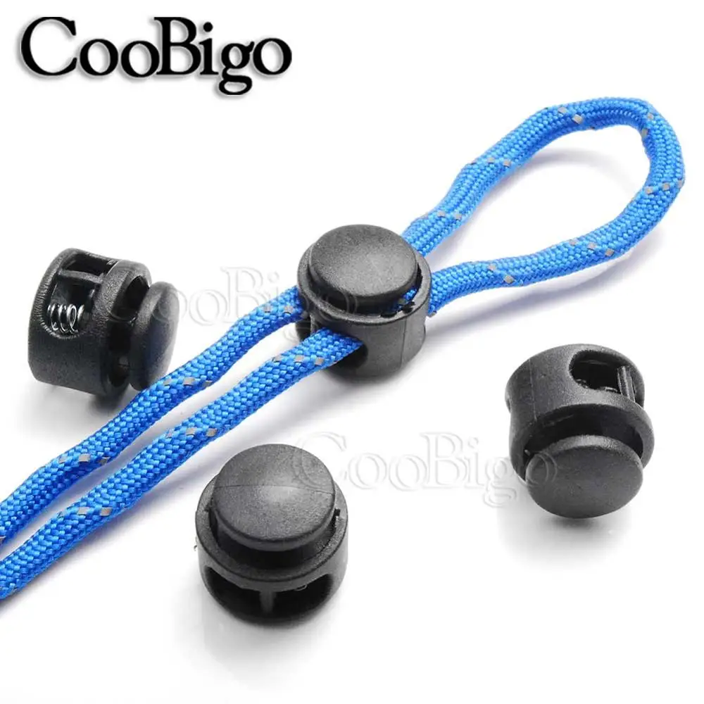 Cord Lock Stopper Cord Stopper Cord Lock Cord End Lock Detachable Stopper 10pcs Plastic Cord Lock Clamp Toggle Clip Stopper Buckles for Paracord Rope Lanyard Drawstring Bag Shoelace Part 2 Holes 16mm