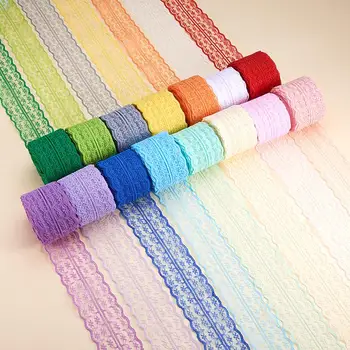 

15Rolls Floral Pattern Fabric Lace Ribbon for Wedding Invitation Cards Sewing