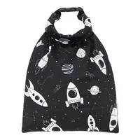Cute Design Waterproof Washable PUL Storage Large Capacity Cloth Diaper Bag 27*39cm with Socket Pod For Gym Swim Travel Pet 1