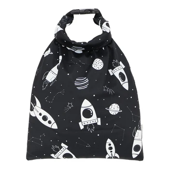 Cute Design Waterproof Washable PUL Storage Large Capacity Cloth Diaper Bag 27*39cm with Socket Pod For Gym Swim Travel Pet 1