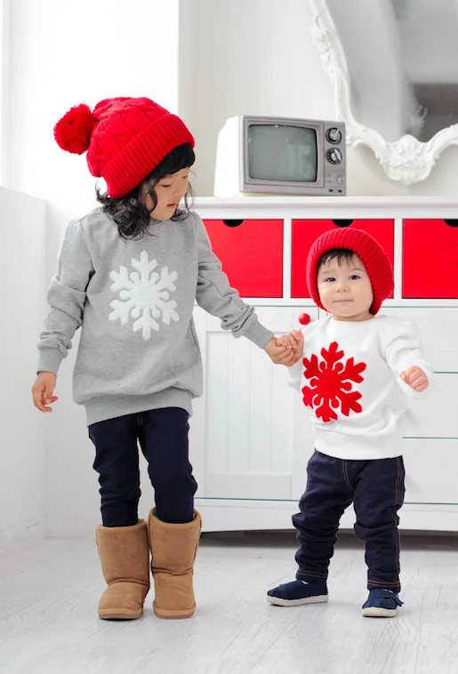 Семейная Рождественская Одежда для родителей и детей, свитер и бархатный зимний комплект, топы со снежинками, Рождественская семейная одежда с длинными рукавами