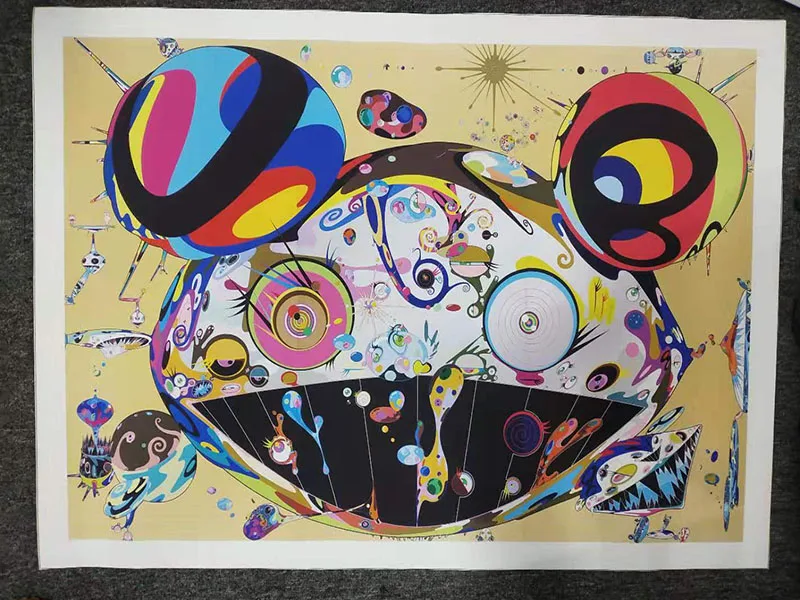 XINQI Такаши Мураками плакат абстрактного искусства и печати Fire It Up Wall Art картина для детской спальни украшение дома без рамки