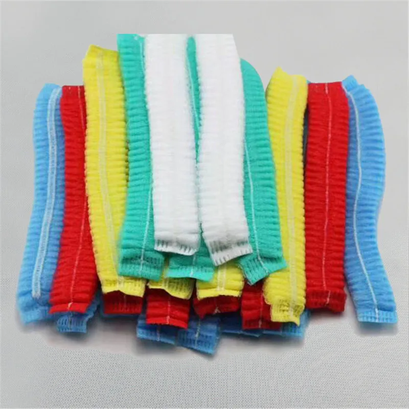10PCS Non-woven Disposable Shower Caps Pleated Anti Dust Hat Women Men Bath Caps for Spa Hair Salon Beauty Accessories Hot Sale
