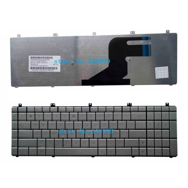Новая Серебристая Клавиатура для ноутбука ASUS N55 N55S N55SE N55SL N55SF N55X | Компьютеры и