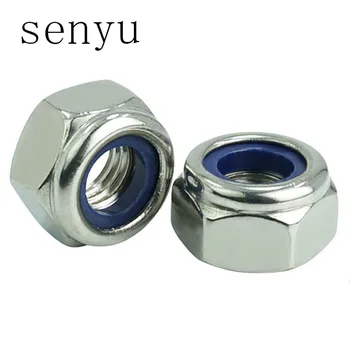 

LUCHANG M3 M4 M5 304 Stainless Steel Nylon Hexagon Self-locking Insert Thread Hex Nut Slip Locking Clamping Mechanical Nut