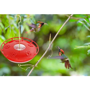 

2pcs Outdoor Hummingbird Feeder Plasic Bird Feeder with 8 Feeding Stations