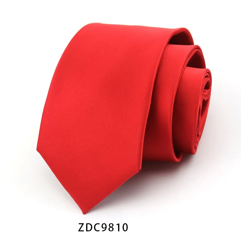 ZDC9810 Высокое качество новые дизайнерские бренды модные деловые повседневные 8 см тонкие галстуки для мужчин галстук сплошной цвет Свадьба с подарочной коробкой - Цвет: ZDC9810