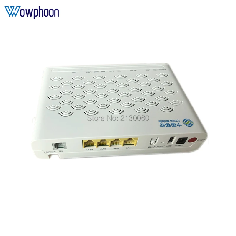 

Original 100% new ZTE F623 GPON ONU/ONT with 1GE+3FE+1voice+1USB+WIFI,English interface with China mobile logo