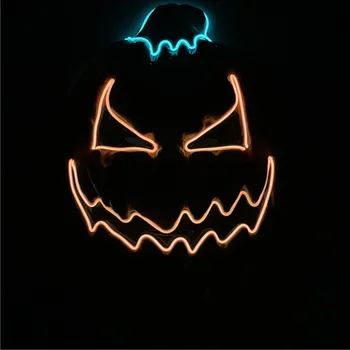 

Halloween LED Mask Pumpkin Style Mask Melting Face Adult Latex Costume Halloween Scary Prom Props Glowing Masks A1