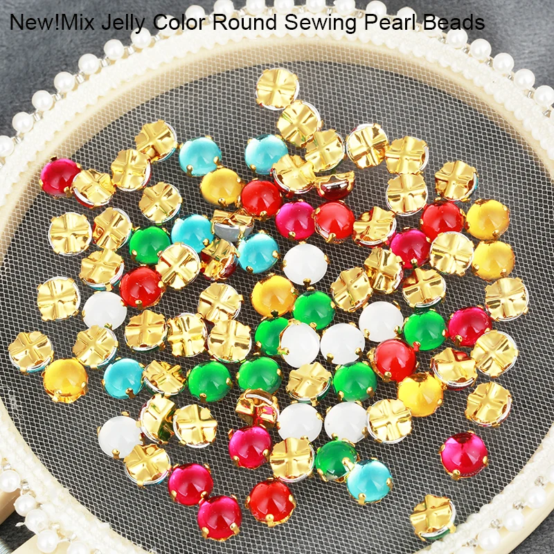 100Pcs Pearl Rhinestones Sew on Pearls Gold/Sliver Claw 4Holes Pearl Button  Half Pearl Beads Sew On Stones DIY Wedding Dresses - AliExpress