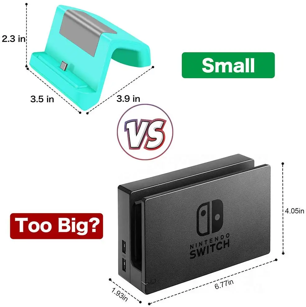 Мини-коммутатор Lite Быстрая Зарядка Док-станция база красочный внешний вид usb type-C зарядное устройство для Nintendo doswitch Lite консоль
