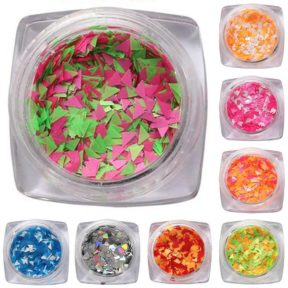 1 коробка треугольной формы алмаза Женщины Блестки для нейл Арта (искусство