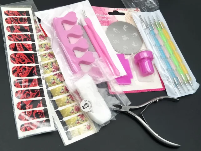 Super Manicure Set for Nail Kit with Topcoat Nail Cleanser colorful Gel Sticker Nail Polish Kit 3