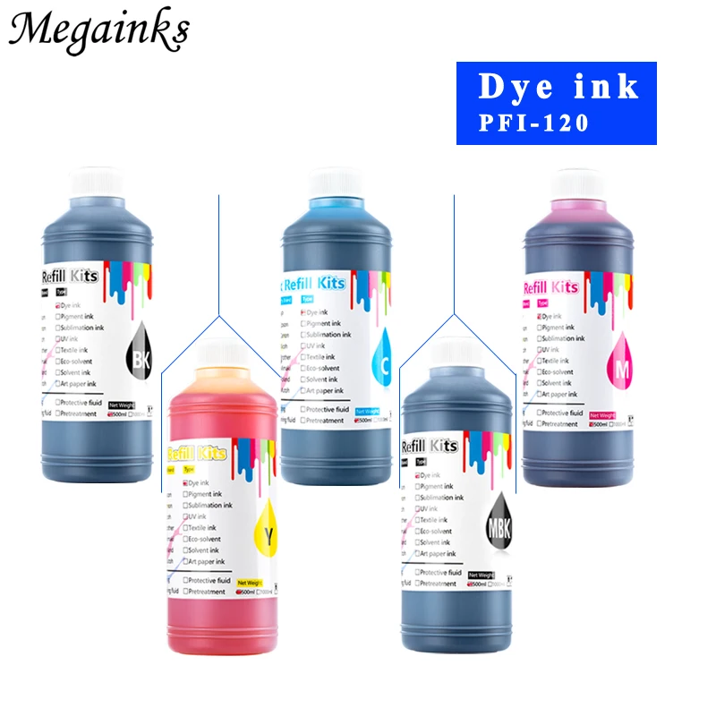 500 мл каждая чернила BK C M Y MBK PFI120 PFI 120 для красителей Canon TM200 TM205 TM300 TM305 200 205 300 305
