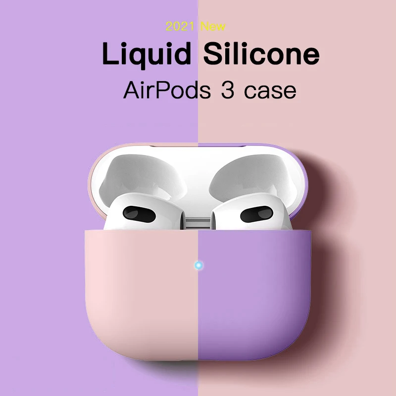 1DS Liquid Silicone Case For Apple Airpods 3 2021 Shockproof Earphone Cover Airpods3 Air Pods Protective Fundas | Электроника