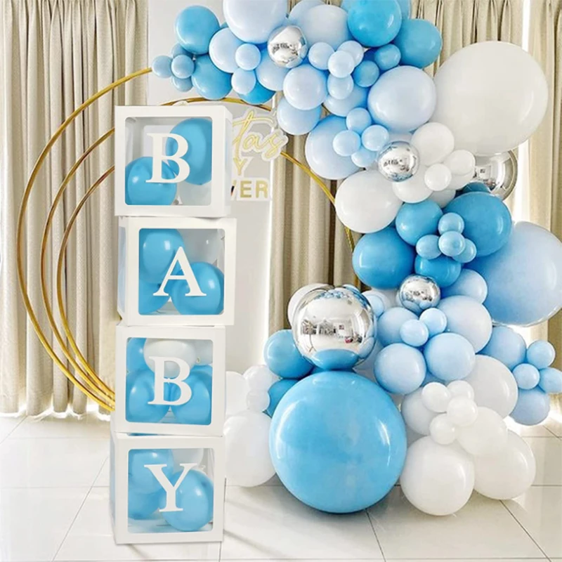 First Birthday Balloon Boxes for Party Decorations - Baby Shower Decor with ONE Letter