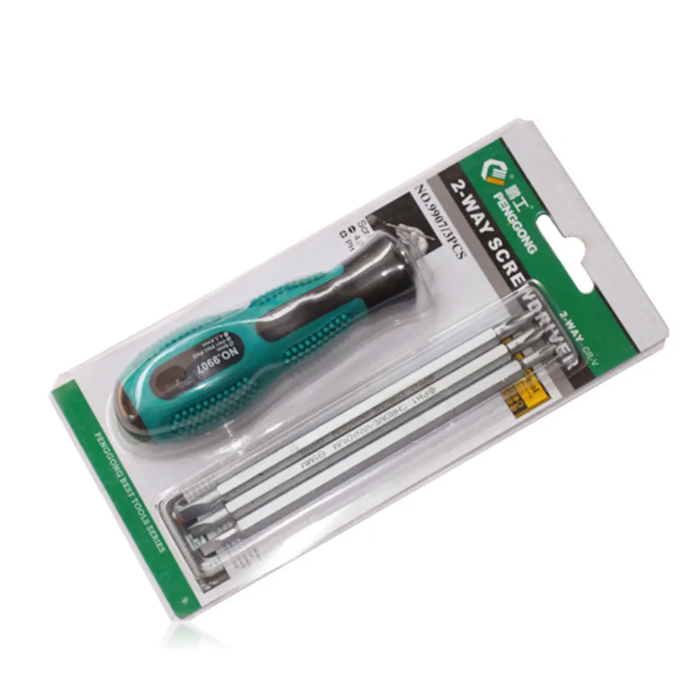 Portable Dual Purpose Screwdriver Tool Accessories Home Hand Tools Chrome Vanadium Steel 1 Set Green Magnetic Connection Post