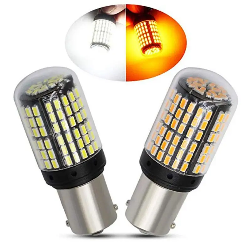 2 шт. T20 7440 W21W 144smd W21W 7440 Автомобильный светодиодный свет сигнальная Поворотная лампа свет супер яркий задний Реверс лампы задние тормозные фонари лампы