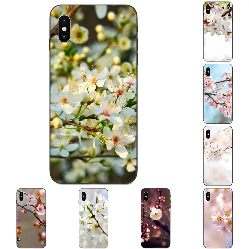 Динамические вишневые цветы для Apple iPhone 4 4S 5 5S SE 6 S 7 8 11 Plus X XS Max XR Pro Diy красивые