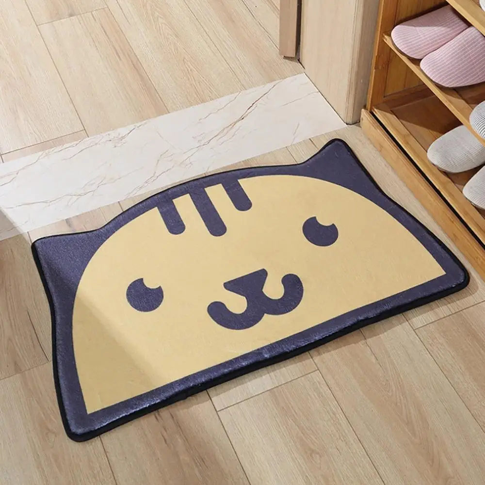 Фланелевый полукруглый домашний милый креативный коврик, домашний замшевый коврик для спальни, кухни, длинная полоска, Нескользящий Впитывающий Коврик