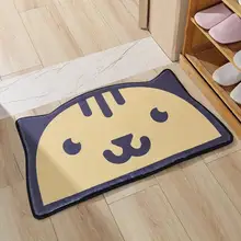 Фланелевый полукруглый домашний милый креативный коврик, домашний замшевый коврик для спальни, кухни, длинная полоска, Нескользящий Впитывающий Коврик