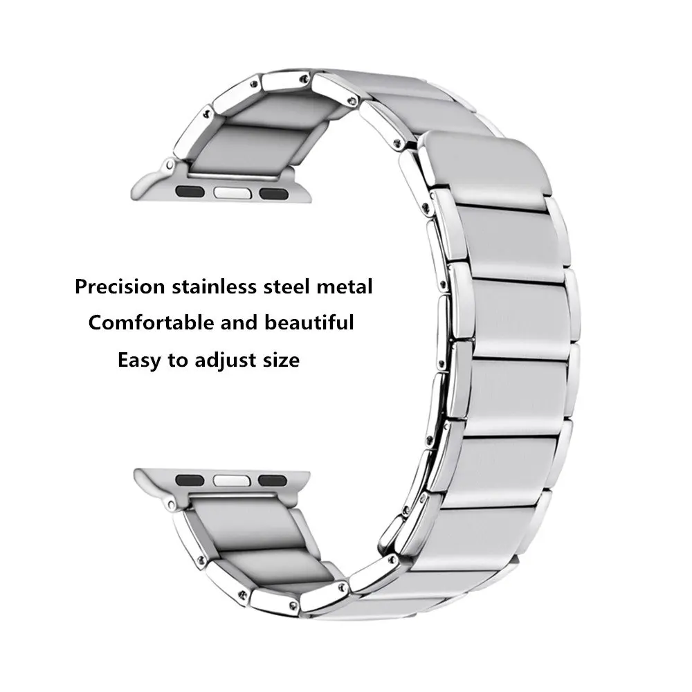 Apple Watch Band 38mm/42mm 40mm/44mm ,Women Men Stainless Steel Metal Adjustable Magnetic Buckle Replacement Bands for iWatch