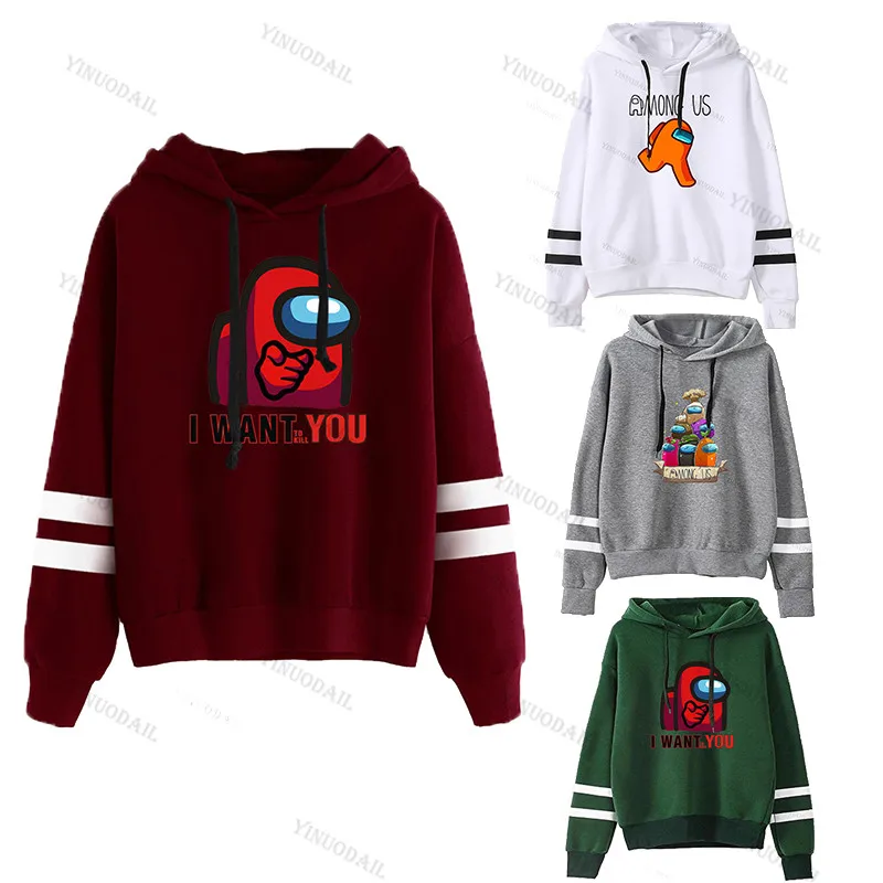 

Adult Kids Game Among Us Hoodie Women Long-sleeved Sweatshirt Spring Winter Tops Coat Unisex Loose Pullover Children Clothes