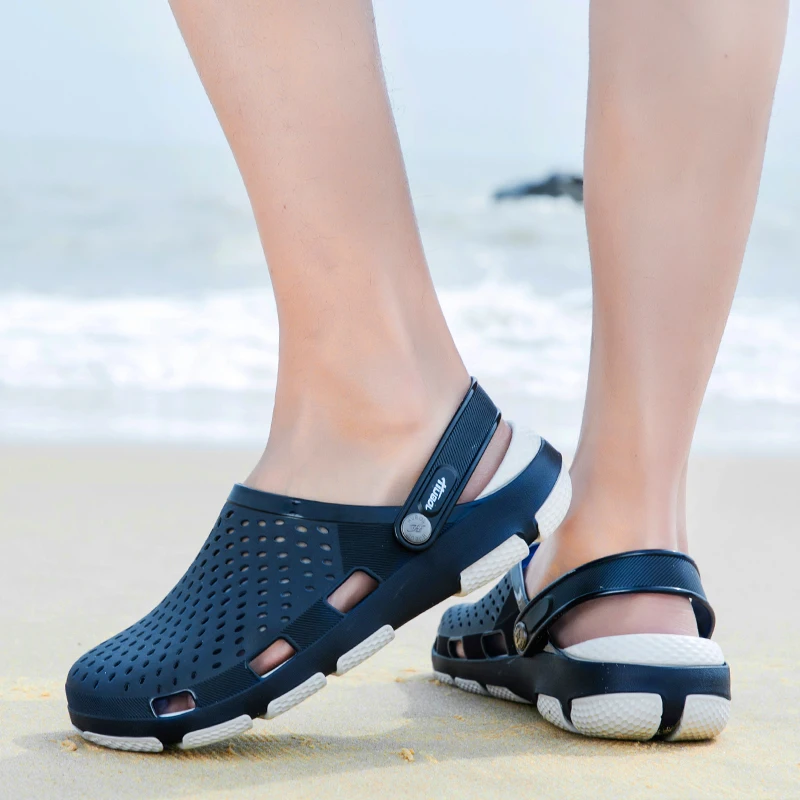 Femmes Hommes Sabots Mules Respirant Chaussures de Jardin Perforés-Sabot de Plage Sport Pantoufles Piscine Sandales D'Été Chaussures