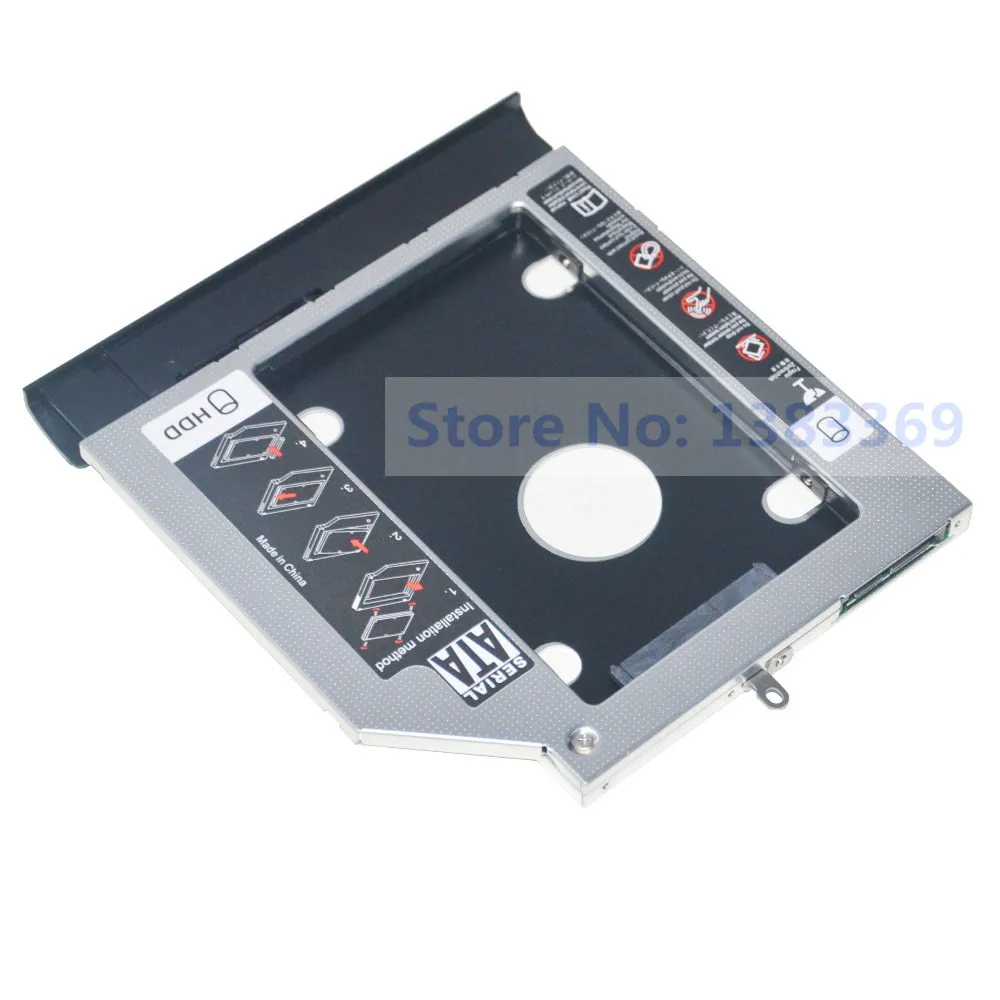 SATA 2nd Hard Drive SSD HDD Module Caddy Adapter for Lenovo Ideapad 300 300-15 300-15ibr 300-15ISK Series With Bezel and Bracket