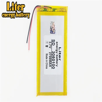 3,7 V, 2700 mAH, 3050100 2850100   Batteria ai polimeri di ioni di litio per banca mobile, mp4, telefono cellulare, tablet PC; banca di alimentazione, mp3