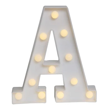 

Promotion! LED Marquee Letter Lights Alphabet Light Up Sign for Wedding Home Party Bar Decoration A