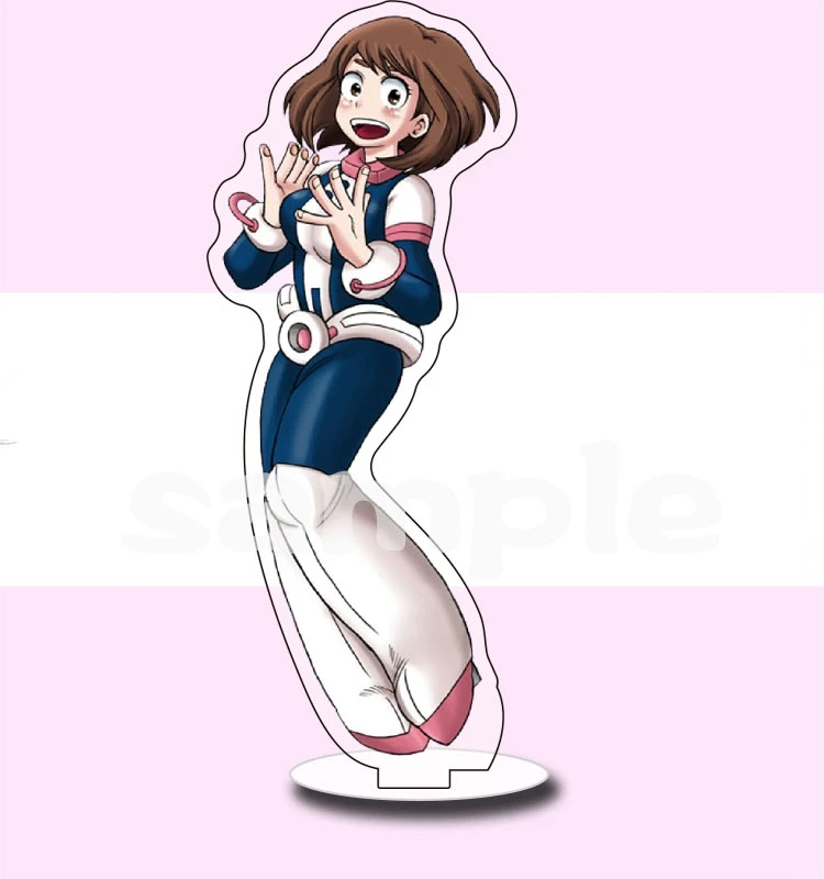 OCHACO URARAKA A My Hero Academy Boku no Hero Academy Todoroki Shoto Izuku акриловые фигурки стенд карточные игрушки Коллекционная косплей реквизит коллекция - Цвет: OCHACO URARAKA A