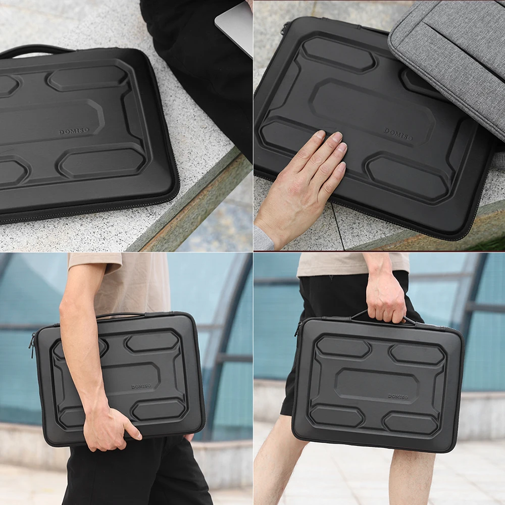 Dura de Proteção Computador à Prova de Choque Luva do Portátil com Alça para 13 Capa Bolsa Polegada Notebook 14 15.6 17 - Imagem 3
