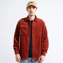 Осенняя мужская одежда, Вельветовая рубашка с длинным рукавом, мужская рубашка для досуга, деловой стиль, квадратная Мужская рубашка с длинным рукавом, 9304