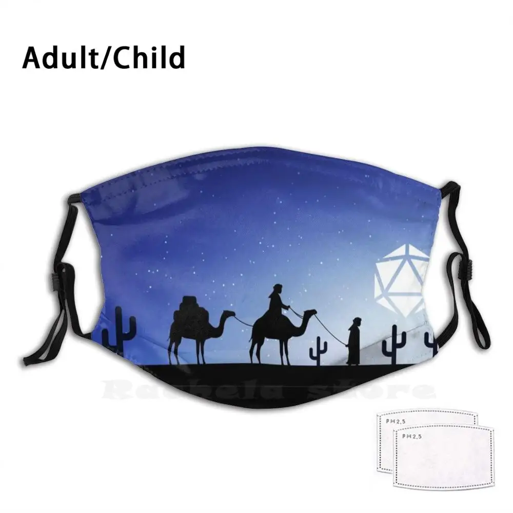 

Desert Starry Night Polyhedral Dice Full Moon Adult Kids Anti Dust Filter Diy Mask Dnd D And D Dungeons Dungeonsanddragons 80S
