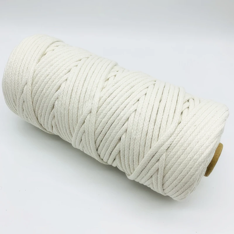 Cotton Rope 5yards 4mm Braided Twisted Cord For Handmade Decoration DIY Lanyard cotton rope